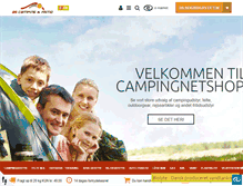 Tablet Screenshot of campingnetshop.dk